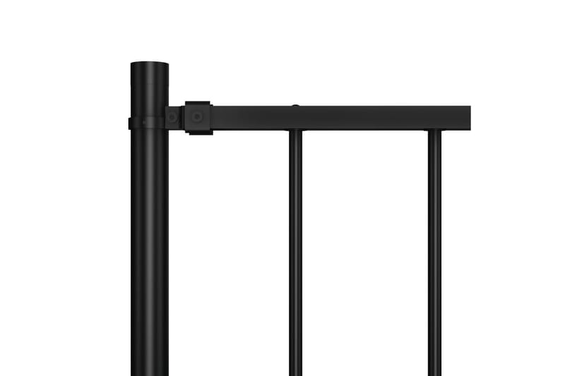 Gjerdepanel med stolper pulverlakkert stål 1,7x0,75 m svart - Hagemøbler & utemiljø - Hagedekorasjon & utemiljø - Gjerder & Grinder