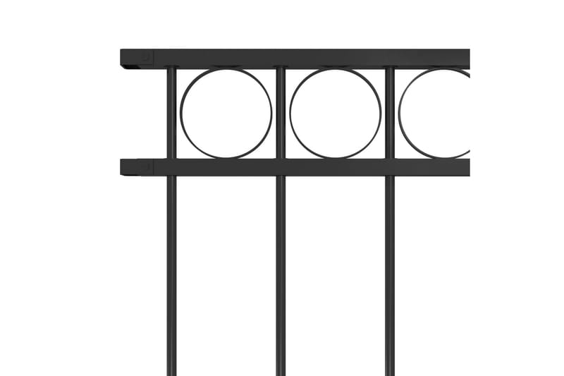 Gjerdepanel stål 1,7x0,8 m svart - Svart - Hagemøbler & utemiljø - Hagedekorasjon & utemiljø - Gjerder & Grinder