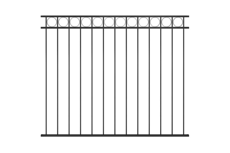 Gjerdepanel stål 1,7x1,5 m svart - Svart - Hagemøbler & utemiljø - Hagedekorasjon & utemiljø - Gjerder & Grinder