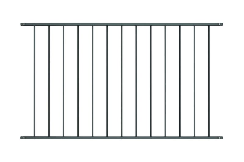 Gjerdepanel pulverlakkert stål 1,7x1,25 m antrasitt - Hagemøbler & utemiljø - Hagedekorasjon & utemiljø - Gjerder & Grinder