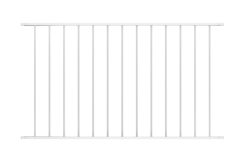 Gjerdepanel pulverlakkert stål 1,7x0,75 m hvit - Hagemøbler & utemiljø - Hagedekorasjon & utemiljø - Gjerder & Grinder