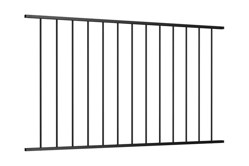 Gjerdepanel pulverlakkert stål 1,7x0,75 m svart - Hagemøbler & utemiljø - Hagedekorasjon & utemiljø - Gjerder & Grinder