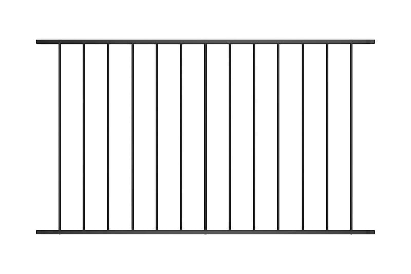 Gjerdepanel pulverlakkert stål 1,7x0,75 m svart - Hagemøbler & utemiljø - Hagedekorasjon & utemiljø - Gjerder & Grinder