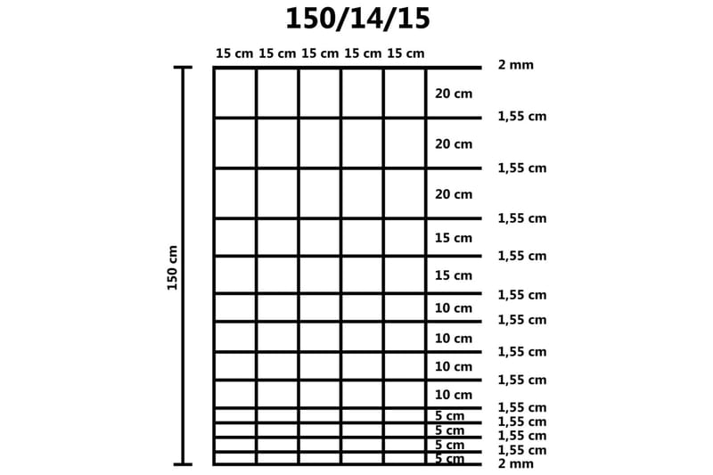 Hagegjerde galvanisert stål 50 m 150 cm sølv - Silver - Hagemøbler & utemiljø - Hagedekorasjon & utemiljø - Gjerder & Grinder