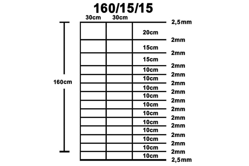 Hagegjerde galvanisert stål sølv 50x1,6 m - Silver - Hagemøbler & utemiljø - Hagedekorasjon & utemiljø - Gjerder & Grinder