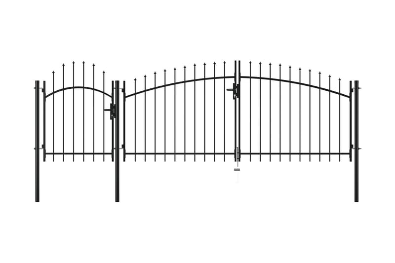 Hagegjerde stål 1,5x4 m svart - Gjerder & Grinder