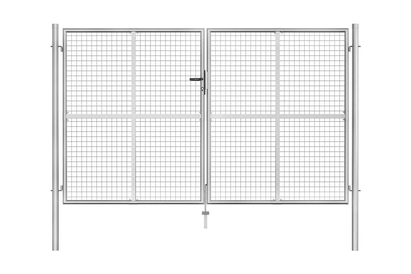 Hageport galvanisert stål 306x200 cm sølv - Silver - Hagemøbler & utemiljø - Hagedekorasjon & utemiljø - Gjerder & Grinder