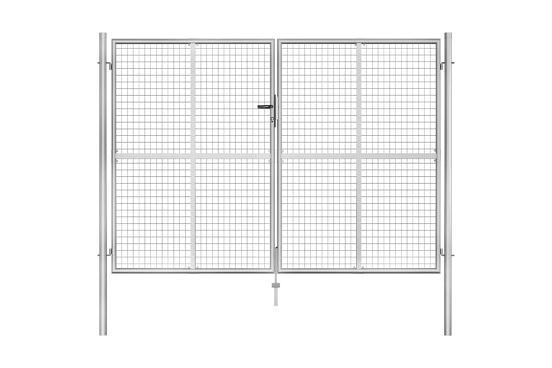 Hageport galvanisert stål 306x225 cm sølv - Hagemøbler & utemiljø - Hagedekorasjon & utemiljø - Gjerder & Grinder