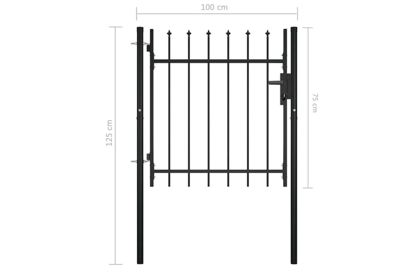 Hageport med spydhoder 100x75 cm - Hagemøbler & utemiljø - Hagedekorasjon & utemiljø - Gjerder & Grinder