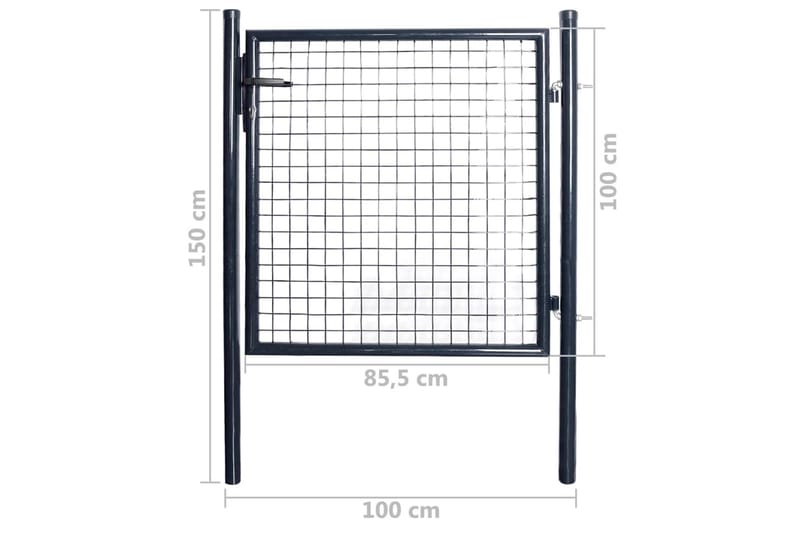 Hageport netting galvanisert stål 85,5x100 cm grå - Hagemøbler & utemiljø - Hagedekorasjon & utemiljø - Gjerder & Grinder