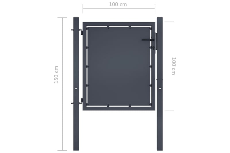 Hageport stål 100x100 cm antrasitt - Hagemøbler & utemiljø - Hagedekorasjon & utemiljø - Gjerder & Grinder