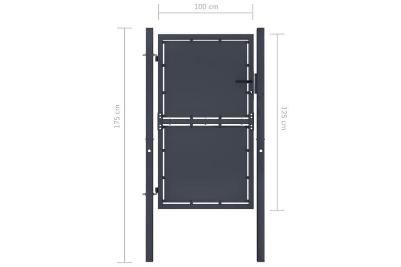 Hageport stål 100x125 cm antrasitt - Hagemøbler & utemiljø - Hagedekorasjon & utemiljø - Gjerder & Grinder