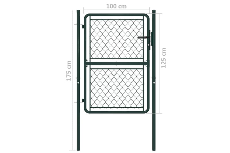 Hageport stål 100x125 cm grønn - Hagemøbler & utemiljø - Hagedekorasjon & utemiljø - Gjerder & Grinder