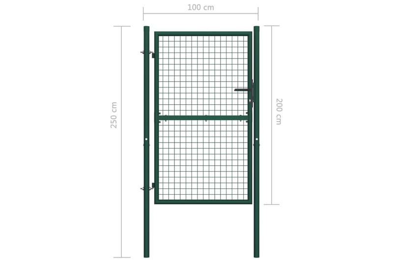 Hageport stål 100x200 cm grønn - Hagemøbler & utemiljø - Hagedekorasjon & utemiljø - Gjerder & Grinder