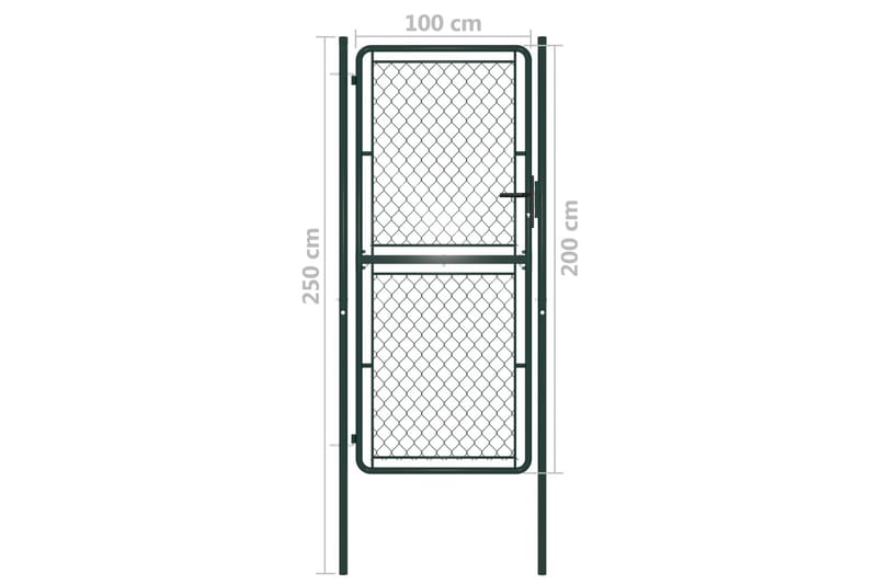 Hageport stål 100x200 cm grønn - Hagemøbler & utemiljø - Hagedekorasjon & utemiljø - Gjerder & Grinder