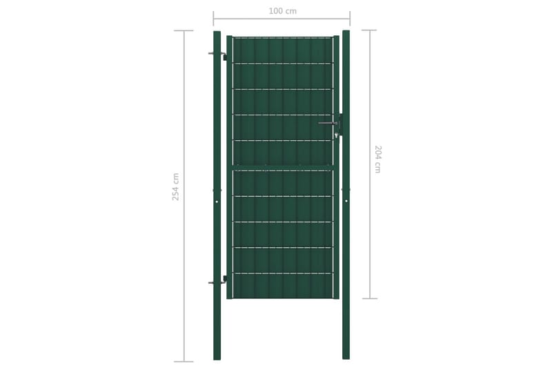 Hageport stål 100x204 cm grønn - Hagemøbler & utemiljø - Hagedekorasjon & utemiljø - Gjerder & Grinder