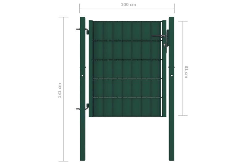 Hageport stål 100x81 cm grønn - Hagemøbler & utemiljø - Hagedekorasjon & utemiljø - Gjerder & Grinder