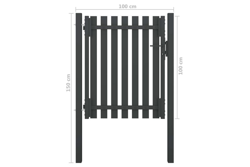 Hageport stål 1x1,5 m antrasitt - Antrasittgrå - Hagemøbler & utemiljø - Hagedekorasjon & utemiljø - Gjerder & Grinder