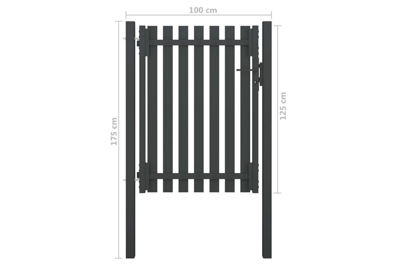 Hageport stål 1x1,75 m antrasitt - Antrasittgrå - Hagemøbler & utemiljø - Hagedekorasjon & utemiljø - Gjerder & Grinder