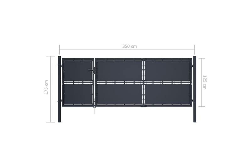 Hageport stål 350x125 cm antrasitt - Hagemøbler & utemiljø - Hagedekorasjon & utemiljø - Gjerder & Grinder