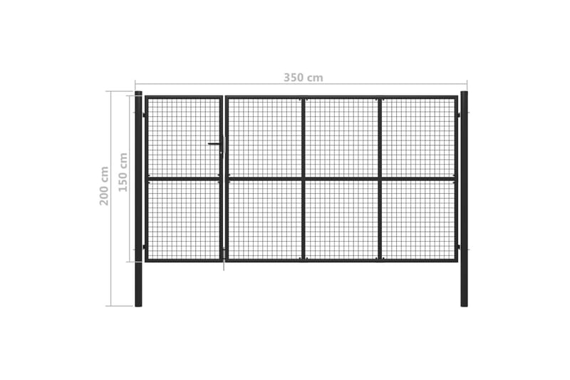 Hageport stål 350x150 cm antrasitt - Hagemøbler & utemiljø - Hagedekorasjon & utemiljø - Gjerder & Grinder