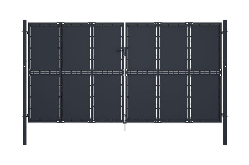 Hageport stål 400x175 cm antrasitt - Hagemøbler & utemiljø - Hagedekorasjon & utemiljø - Gjerder & Grinder