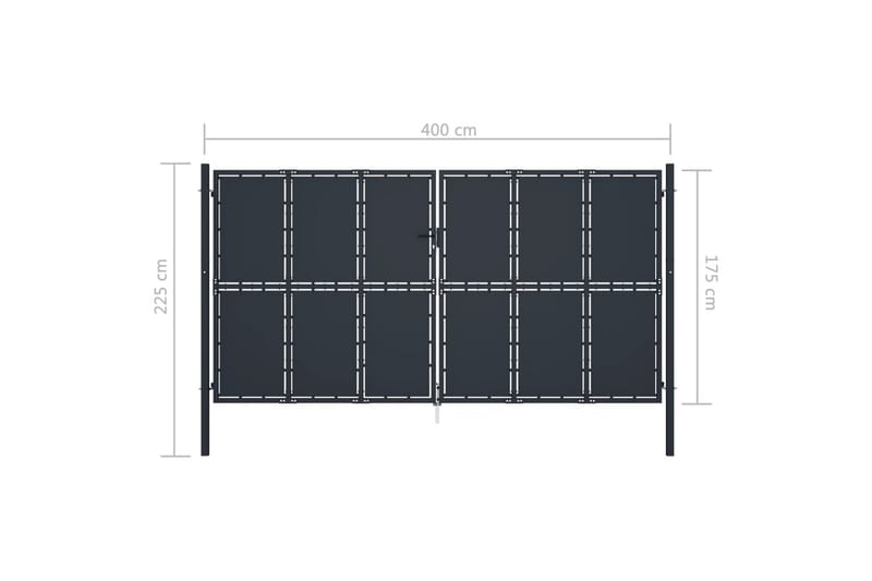 Hageport stål 400x175 cm antrasitt - Hagemøbler & utemiljø - Hagedekorasjon & utemiljø - Gjerder & Grinder