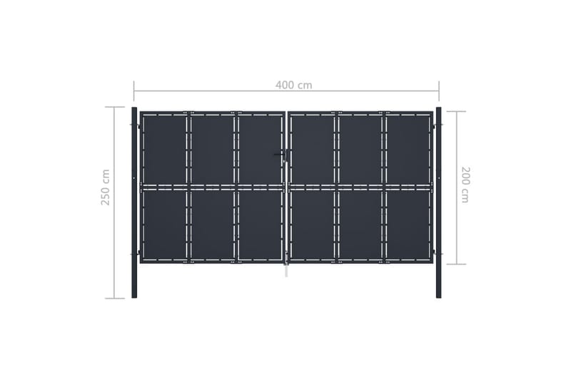 Hageport stål 400x200 cm antrasitt - Hagemøbler & utemiljø - Hagedekorasjon & utemiljø - Gjerder & Grinder