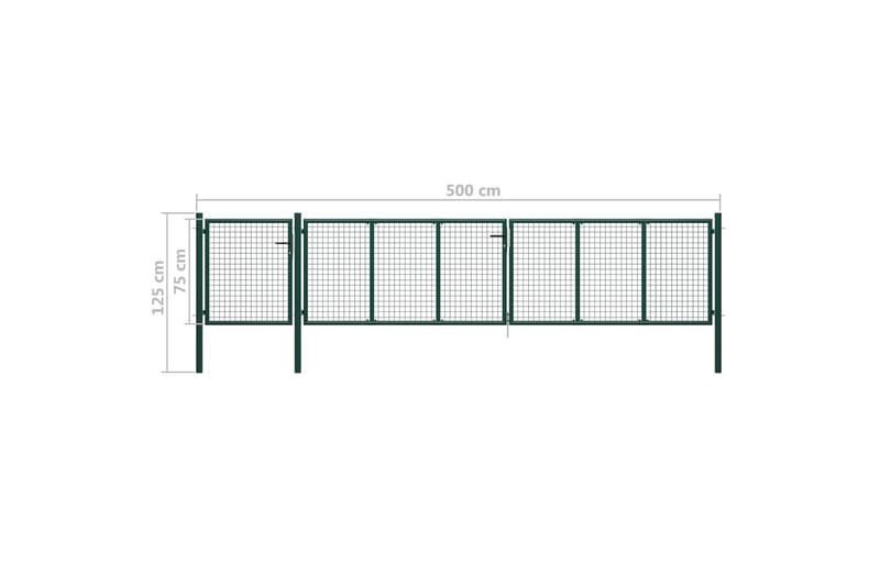 Hageport stål 500x75 cm grønn - grønn - Hagemøbler & utemiljø - Hagedekorasjon & utemiljø - Gjerder & Grinder