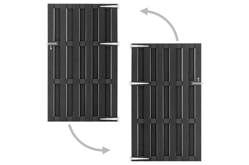 Hageport WPC 100x180 cm grå - Grå - Hagemøbler & utemiljø - Hagedekorasjon & utemiljø - Gjerder & Grinder