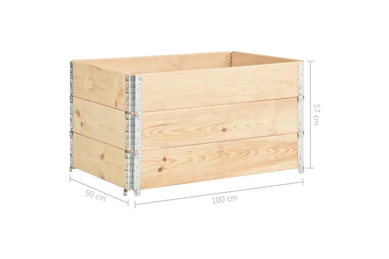 Pallekarmer 3 stk 50x100 cm heltre furu - Hagemøbler & utemiljø - Hagedekorasjon & utemiljø - Gjerder & Grinder