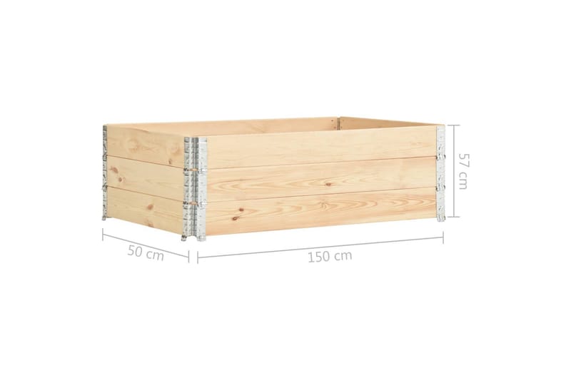 Pallekarmer 3 stk 50x150 cm heltre furu - Hagemøbler & utemiljø - Hagedekorasjon & utemiljø - Gjerder & Grinder