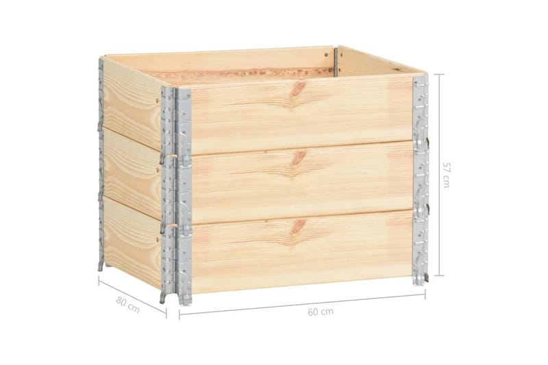 Pallekarmer 3 stk 60x80 cm heltre furu - Hagemøbler & utemiljø - Hagedekorasjon & utemiljø - Gjerder & Grinder