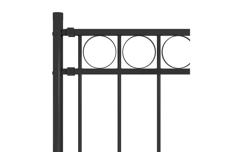 Hagegjerde stål 1,7x0,8 m svart - Svart - Hagemøbler & utemiljø - Hagedekorasjon & utemiljø - Gjerder & Grinder