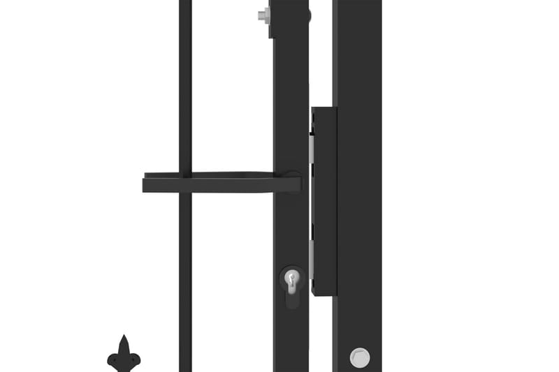 Hageport med pigger stål 100x100 cm svart - Svart - Hagemøbler & utemiljø - Hagedekorasjon & utemiljø - Gjerder & Grinder