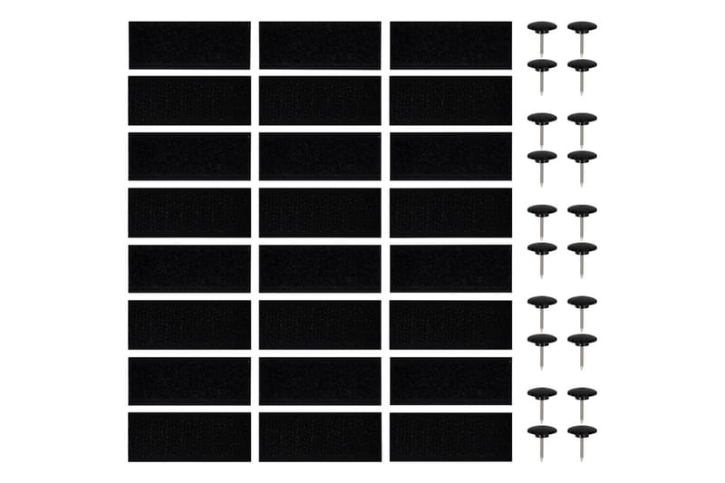 Insektsgardiner for dør 2 stk med magnetblokker 220x100 cm - Svart - Hagemøbler & utemiljø - Hagedekorasjon & utemiljø - Myggnett