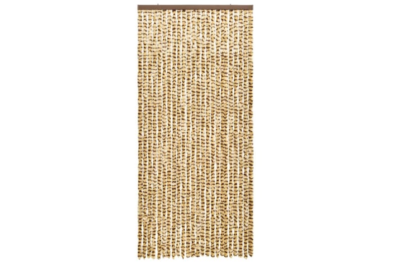 Insektgardin beige og brun 90x220 cm chenille - Beige - Hagemøbler & utemiljø - Hagedekorasjon & utemiljø - Myggnett