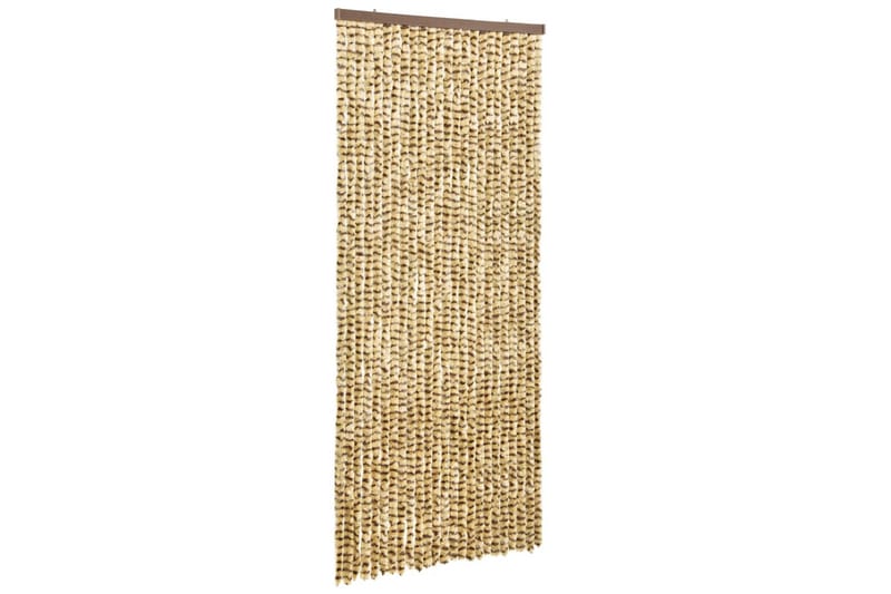 Insektgardin beige og brun 90x220 cm chenille - Beige - Hagemøbler & utemiljø - Hagedekorasjon & utemiljø - Myggnett