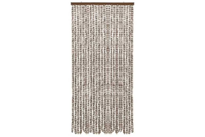 Insektgardin gråbrun og hvit 100x220 cm chenille - Taupe - Hagemøbler & utemiljø - Hagedekorasjon & utemiljø - Myggnett