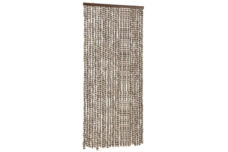 Insektgardin gråbrun og hvit 100x220 cm chenille - Taupe - Hagemøbler & utemiljø - Hagedekorasjon & utemiljø - Myggnett