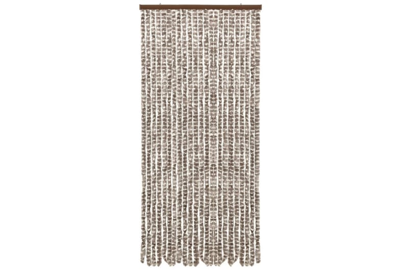 Insektgardin gråbrun og hvit 90x220 cm chenille - Taupe - Hagemøbler & utemiljø - Hagedekorasjon & utemiljø - Myggnett