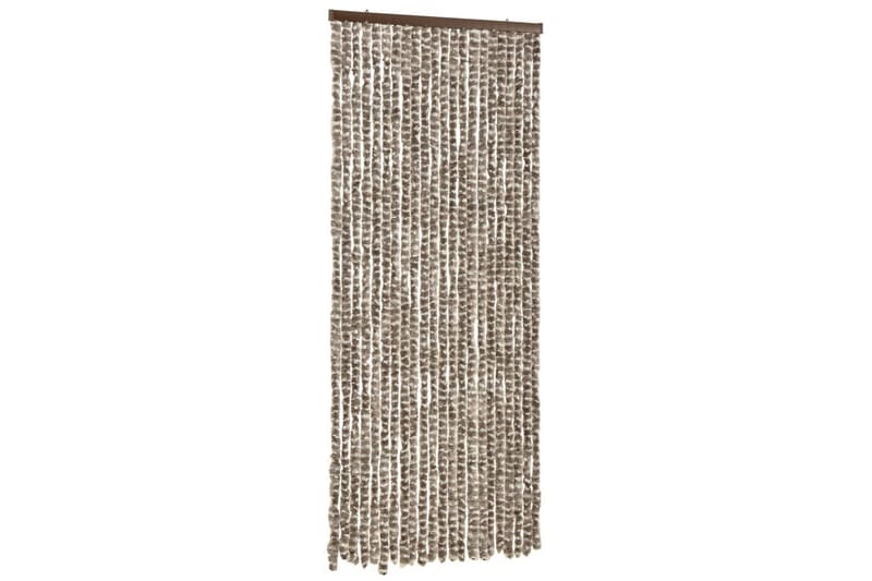 Insektgardin gråbrun og hvit 90x220 cm chenille - Taupe - Hagemøbler & utemiljø - Hagedekorasjon & utemiljø - Myggnett