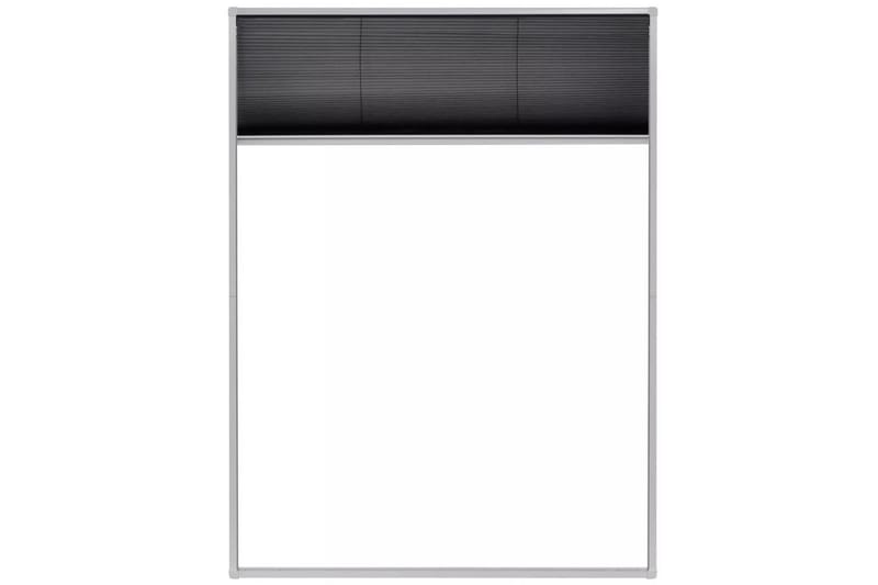 Plissert insektskjerm for vindu aluminium 60x80 cm - Beige|Hvit - Myggnett