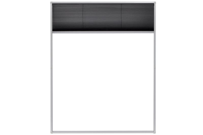 Plissert insektskjerm for vindu aluminium 80x100 cm - Beige|Hvit - Myggnett