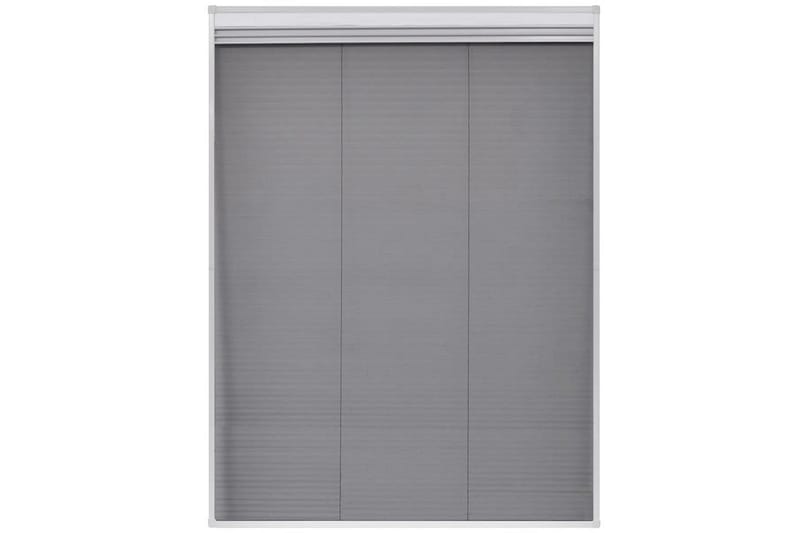 Plissert insektskjerm vindu aluminium 60x80cm med solskjerm - Beige|Hvit - Myggnett