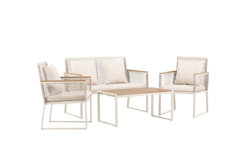 Dallas Sofagruppe 4-seter - Beige - Hagemøbler & utemiljø - Loungemøbler - Loungegrupper