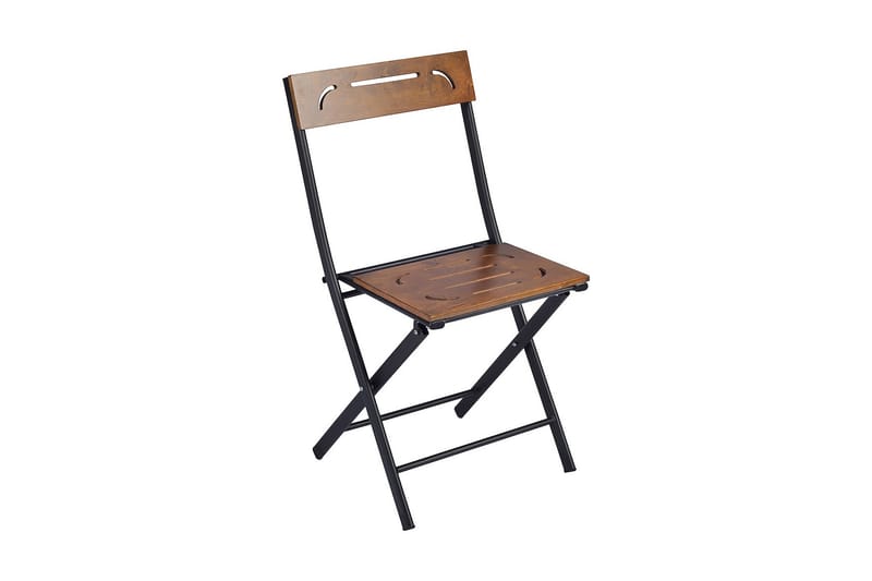 Cafésett Riotorto 60 cm Blomst + 2 Stoler - Natur / Svart - Hagemøbler & utemiljø - Hagegruppe - Cafemøbler & cafesett