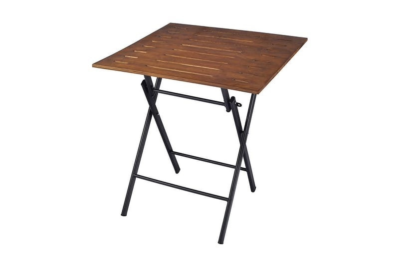 Cafésett Riotorto 60 cm Linjer + 2 Stoler - Natur / Svart - Hagemøbler & utemiljø - Hagegruppe - Cafemøbler & cafesett