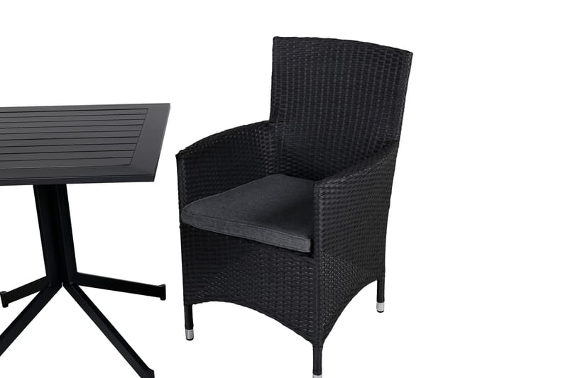 Cafésett Way 70 cm + 2 Malin Karmstoler Svart - Venture Home - Hagemøbler & utemiljø - Hagegruppe - Cafemøbler & cafesett