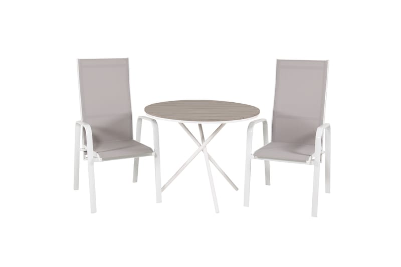 Parma Cafésett Rundt Ø90 cm + 2 Copacabana Karmstoler Brun/H - Venture Home - Hagemøbler & utemiljø - Hagegruppe - Cafemøbler & cafesett